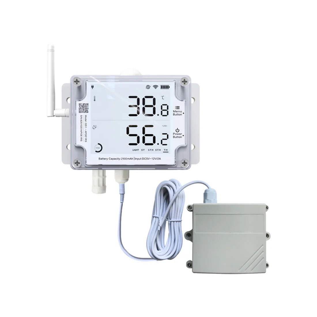 Does ‘GS1 CO2 Data Logger with Wireless Communications and IoT Cloud Support’ measures the light intensity as well?