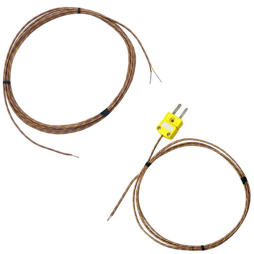 WTC-GG-K  HIgh Accuracy 24 AWG Glass Insulated  Custom Length K Type Wire Thermocouples