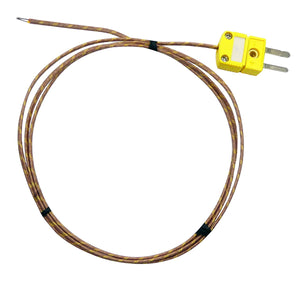 WTC-GG-K  HIgh Accuracy 24 AWG Glass Insulated  Custom Length K Type Wire Thermocouples