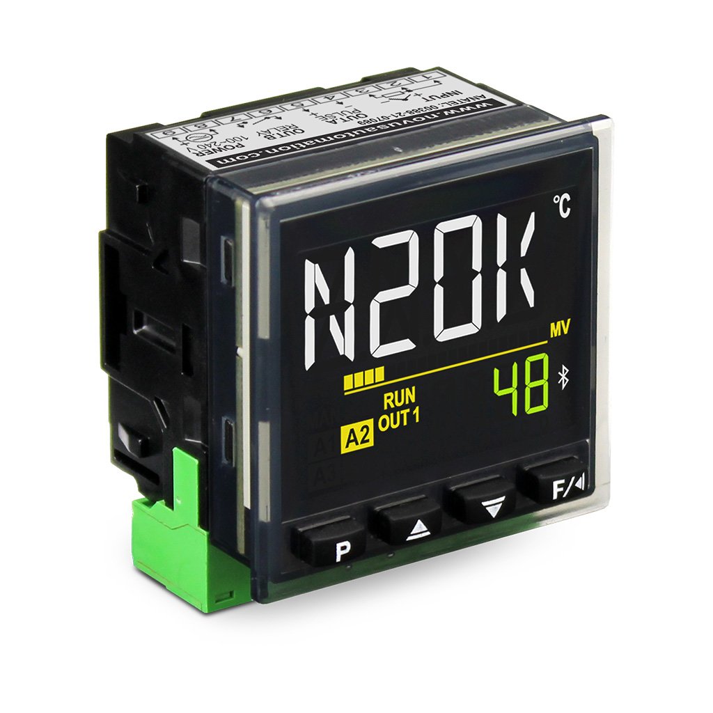 Universal 1/16DIN PID Temperature Controller, PID, On/Off, Manual Control,  with K Thermocouple